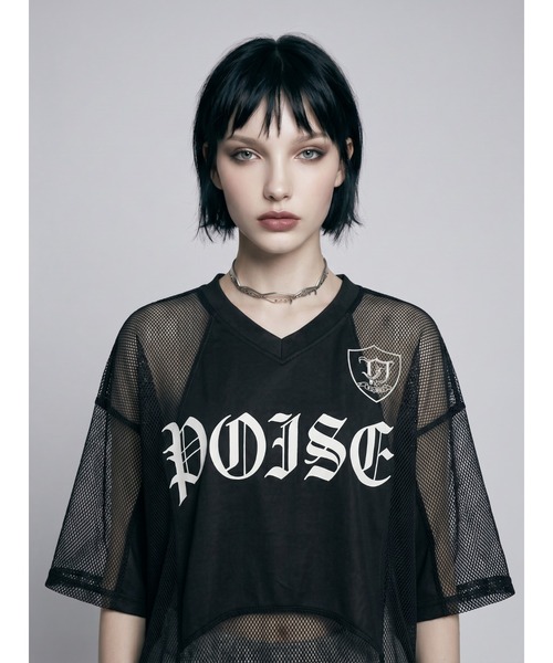 TAJEN:T(タジェント)の「【TAJEN:T】SHEER MESH GAME TEE/シアーメッシュゲームTシャツ(Tシャツ/カットソー・レディース・ホワイト/ブラック・1/2)」の16枚目の写真
