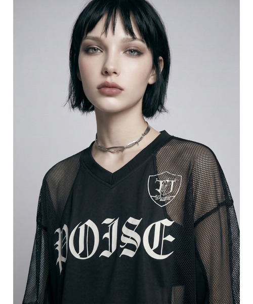 TAJEN:T(タジェント)の「【TAJEN:T】SHEER MESH GAME TEE/シアーメッシュゲームTシャツ(Tシャツ/カットソー・レディース・ホワイト/ブラック・1/2)」の17枚目の写真