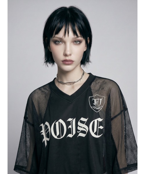 TAJEN:T(タジェント)の「【TAJEN:T】SHEER MESH GAME TEE/シアーメッシュゲームTシャツ(Tシャツ/カットソー・レディース・ホワイト/ブラック・1/2)」の18枚目の写真