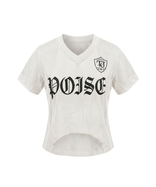 TAJEN:T(タジェント)の「【TAJEN:T】SHEER MESH GAME TEE/シアーメッシュゲームTシャツ(Tシャツ/カットソー・レディース・ホワイト/ブラック・1/2)」の8枚目の写真