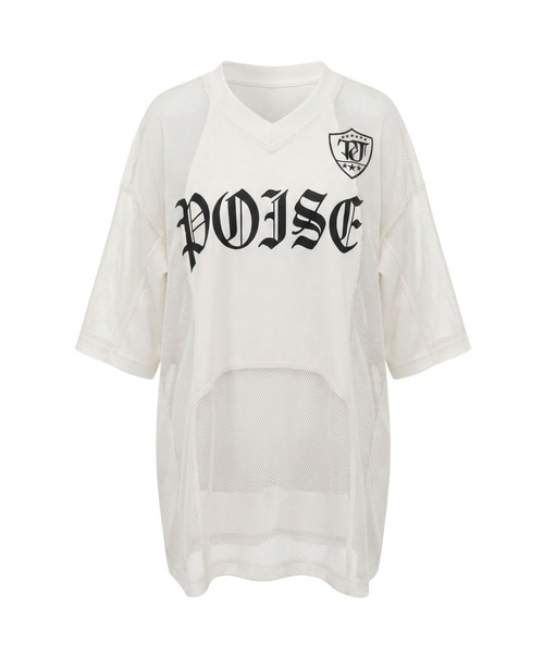 TAJEN:T(タジェント)の「【TAJEN:T】SHEER MESH GAME TEE/シアーメッシュゲームTシャツ(Tシャツ/カットソー・レディース・ホワイト/ブラック・1/2)」の9枚目の写真