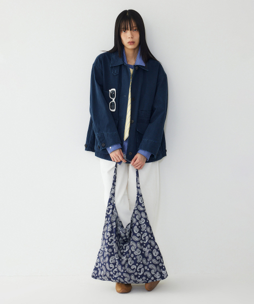 STUDIO TOMBOY（スタジオトムボーイ）の「バンダナパターンショルダーバッグ_ネイビー 9176270983（ショルダーバッグ・メンズ・ネイビー・OS）」の2枚目の写真