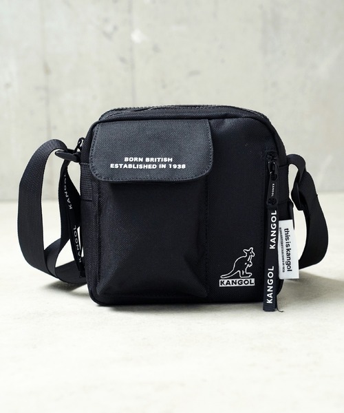 KANGOL(カンゴール)の「"06"≪KANGOL≫4ポケット/1.8L スクエア ミニ ショルダーバッグ(ショルダーバッグ・メンズ・ブラック×ホワイト/ブラック×グリーン・ONE SIZE)」の12枚目の写真