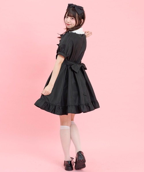 Secret Honey（シークレットハニー）の「ハイウエスト切替ヨークフリルワンピース（ワンピース・レディース・ブラック/ブルー・MEDIUM）」の10枚目の写真