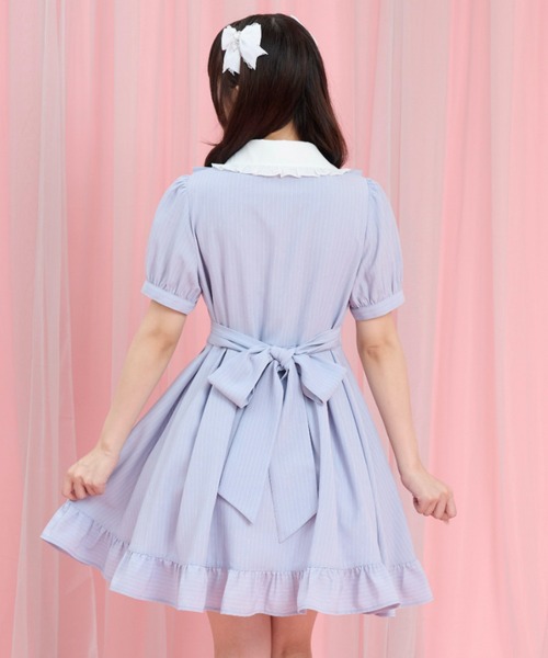 Secret Honey（シークレットハニー）の「ハイウエスト切替ヨークフリルワンピース（ワンピース・レディース・ブラック/ブルー・MEDIUM）」の7枚目の写真