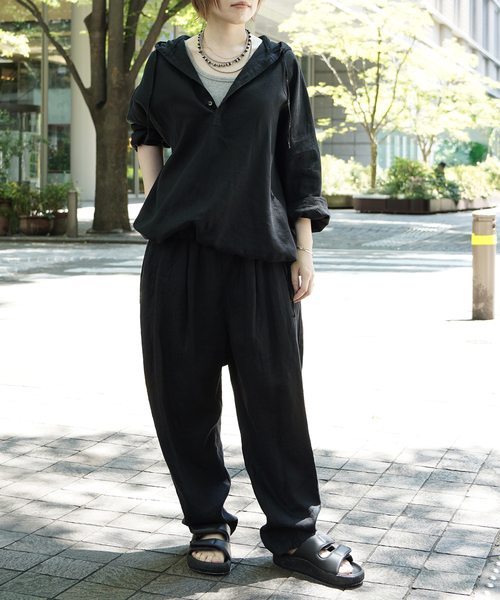 JOURNAL STANDARD LUXE(ジャーナルスタンダード ラックス)の「レオパリネン フードシャツ(シャツ/ブラウス・レディース・バーガンディー/ブラウン系その他/ブラック・FREE)」の22枚目の写真