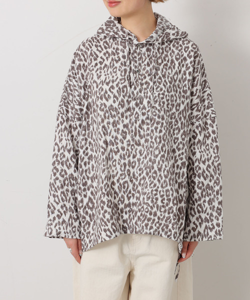 JOURNAL STANDARD LUXE(ジャーナルスタンダード ラックス)の「レオパリネン フードシャツ(シャツ/ブラウス・レディース・バーガンディー/ブラウン系その他/ブラック・FREE)」の5枚目の写真