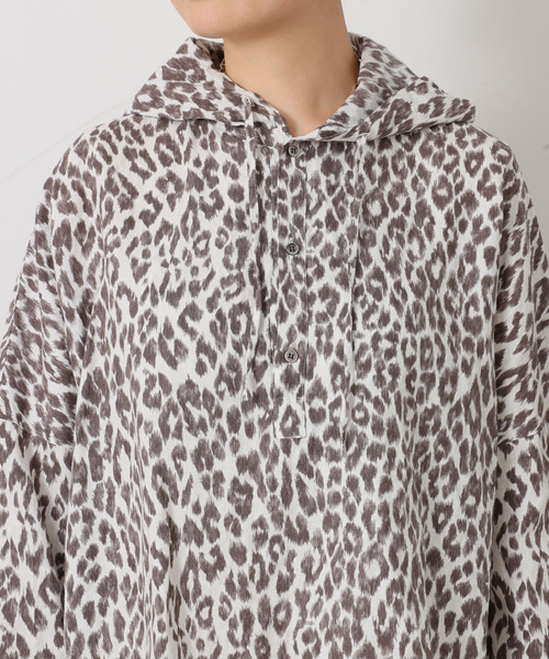 JOURNAL STANDARD LUXE(ジャーナルスタンダード ラックス)の「レオパリネン フードシャツ(シャツ/ブラウス・レディース・バーガンディー/ブラウン系その他/ブラック・FREE)」の8枚目の写真