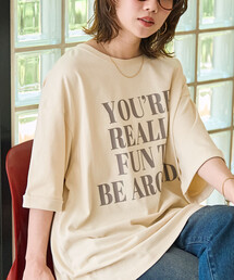 限定展開　YOUREREALLY ロゴ ビッグシルエット 半袖 Tシャツ