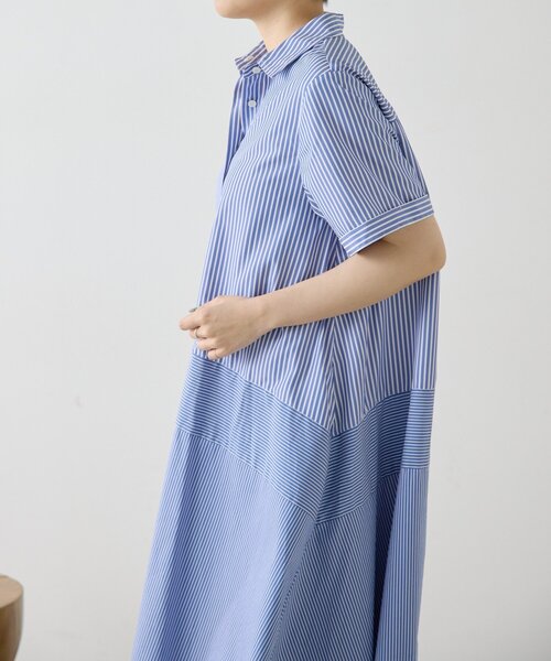 ear PAPILLONNER(イアパピヨネ)の「切替ストライプワンピース【SUM1 STYLE】(ワンピース・レディース・レッド/ブルー・FREE)」の8枚目の写真