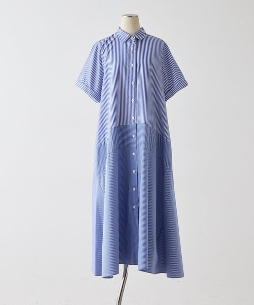ear PAPILLONNER(イアパピヨネ)の「切替ストライプワンピース【SUM1 STYLE】(ワンピース・レディース・レッド/ブルー・FREE)」の10枚目の写真