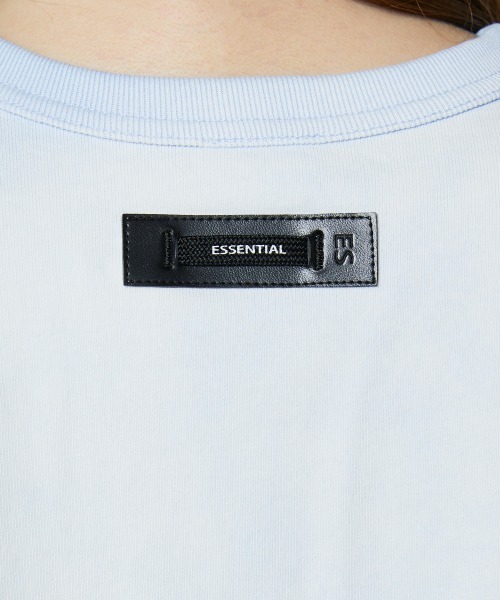 ESSENTIAL(エッセンシャル)の「ヘビー天竺 グラデーションTシャツ(WEB限定)(Tシャツ/カットソー・レディース・サックスブルー/ピンク・FREE)」の10枚目の写真