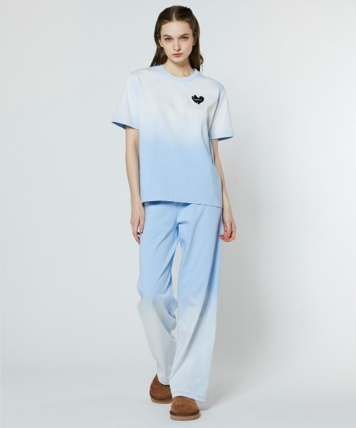ESSENTIAL(エッセンシャル)の「ヘビー天竺 グラデーションTシャツ(WEB限定)(Tシャツ/カットソー・レディース・サックスブルー/ピンク・FREE)」の14枚目の写真
