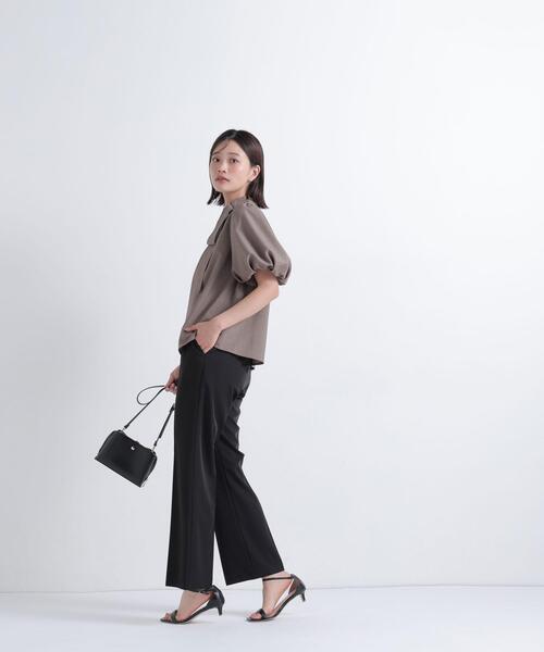 NATURAL BEAUTY BASIC(ナチュラルビューティーベーシック)の「リネンライクサイドタイブラウス(シャツ/ブラウス・レディース・ブラウン/ベージュ/ブルー・MEDIUM/SMALL)」の16枚目の写真