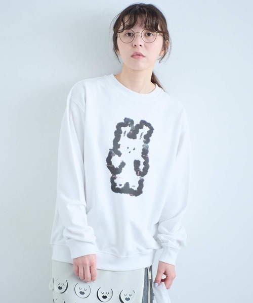 I am I in fact...（アイアムアイインファクト）の「U-MA SWEAT SHIRT（スウェット・レディース・ホワイト・FREE）」の2枚目の写真