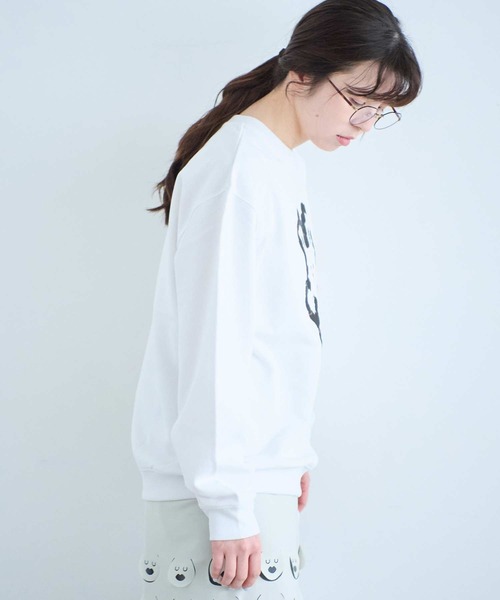 I am I in fact...（アイアムアイインファクト）の「U-MA SWEAT SHIRT（スウェット・レディース・ホワイト・FREE）」の6枚目の写真