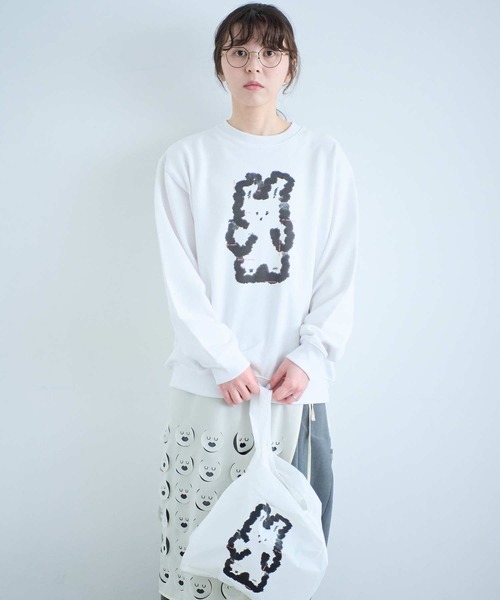 I am I in fact...（アイアムアイインファクト）の「U-MA SWEAT SHIRT（スウェット・レディース・ホワイト・FREE）」の8枚目の写真
