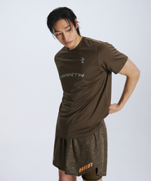 CURVE B AIRFLOW MESH T-SHIRTS [BROWN]