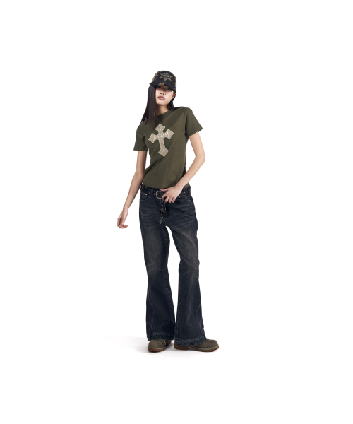 AAKAM(アーカム)の「AKM CROS2 Half Top (Khaki)(Tシャツ/カットソー・レディース・その他・2/3/1)」の9枚目の写真