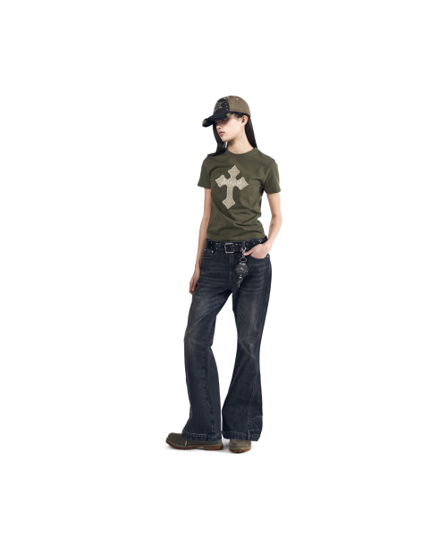 AAKAM(アーカム)の「AKM CROS2 Half Top (Khaki)(Tシャツ/カットソー・レディース・その他・2/3/1)」の10枚目の写真