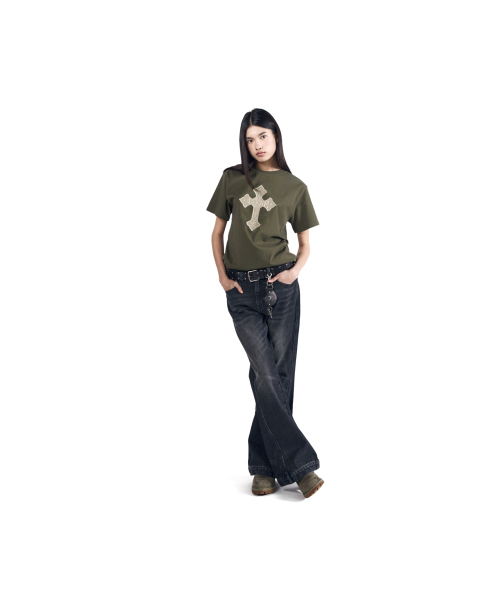 AAKAM(アーカム)の「AKM CROS2 Half Top (Khaki)(Tシャツ/カットソー・レディース・その他・2/3/1)」の12枚目の写真