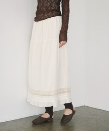 tuck lace cotton skirt / タックレースコットンスカート