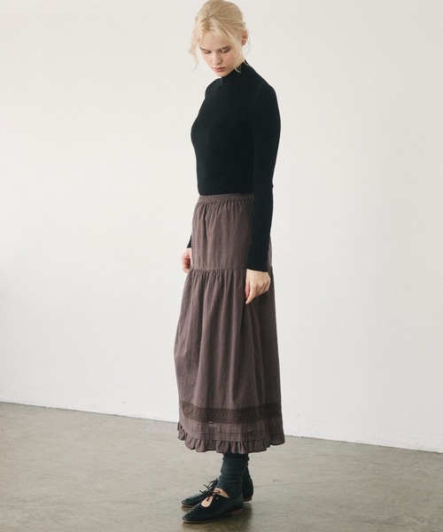 Crisp(クリスプ)の「tuck lace cotton skirt / タックレースコットンスカート(スカート・レディース・オフホワイト/ダークグレー・FREE)」の17枚目の写真