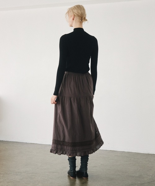 Crisp(クリスプ)の「tuck lace cotton skirt / タックレースコットンスカート(スカート・レディース・オフホワイト/ダークグレー・FREE)」の18枚目の写真