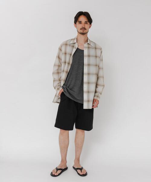 URBAN RESEARCH(アーバンリサーチ)の「SHEER CH SQUARE CUT SHIRTS(シャツ/ブラウス・メンズ・グリーン/アイボリー/ブラック・LARGE/MEDIUM)」の7枚目の写真
