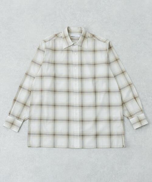 URBAN RESEARCH(アーバンリサーチ)の「SHEER CH SQUARE CUT SHIRTS(シャツ/ブラウス・メンズ・グリーン/アイボリー/ブラック・LARGE/MEDIUM)」の8枚目の写真