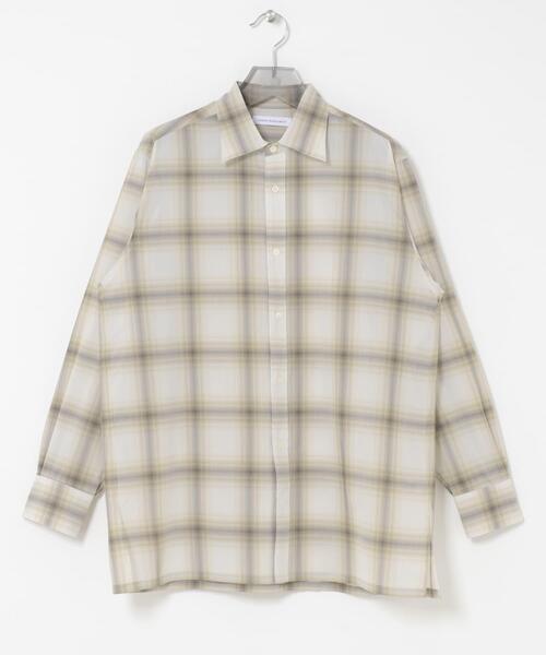 URBAN RESEARCH(アーバンリサーチ)の「SHEER CH SQUARE CUT SHIRTS(シャツ/ブラウス・メンズ・グリーン/アイボリー/ブラック・LARGE/MEDIUM)」の9枚目の写真