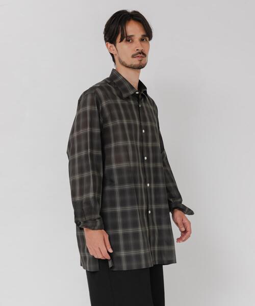 URBAN RESEARCH(アーバンリサーチ)の「SHEER CH SQUARE CUT SHIRTS(シャツ/ブラウス・メンズ・グリーン/アイボリー/ブラック・LARGE/MEDIUM)」の13枚目の写真