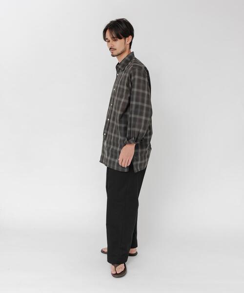 URBAN RESEARCH(アーバンリサーチ)の「SHEER CH SQUARE CUT SHIRTS(シャツ/ブラウス・メンズ・グリーン/アイボリー/ブラック・LARGE/MEDIUM)」の14枚目の写真