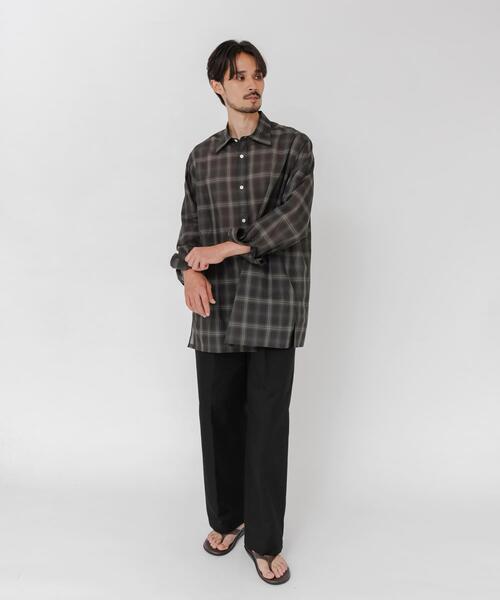 URBAN RESEARCH(アーバンリサーチ)の「SHEER CH SQUARE CUT SHIRTS(シャツ/ブラウス・メンズ・グリーン/アイボリー/ブラック・LARGE/MEDIUM)」の15枚目の写真