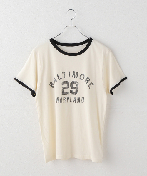 Spick & Span（スピックアンドスパン）の「カレッジトリムTシャツ（Tシャツ/カットソー・レディース・ネイビー/ホワイト・FREE）」の17枚目の写真