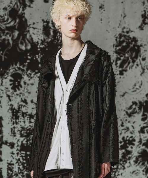 NO ID.（ノーアイディ）の「【NO ID.】Back Slit Hooded Coat / バックスリットフーデッドコート（その他アウター・メンズ・ブラック/アイボリー/その他23・ONE SIZE）」の2枚目の写真