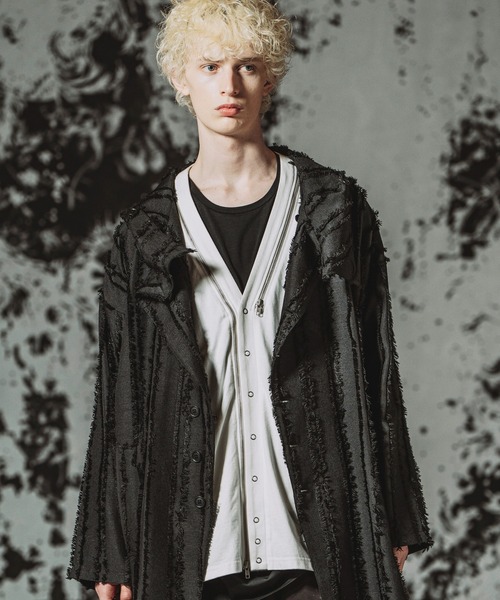NO ID.（ノーアイディ）の「【NO ID.】Back Slit Hooded Coat / バックスリットフーデッドコート（その他アウター・メンズ・ブラック/アイボリー/その他23・ONE SIZE）」の5枚目の写真