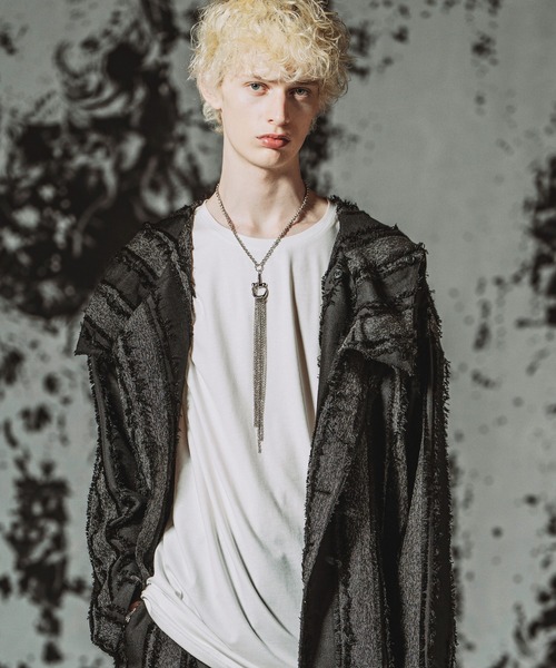 NO ID.（ノーアイディ）の「【NO ID.】Back Slit Hooded Coat / バックスリットフーデッドコート（その他アウター・メンズ・ブラック/アイボリー/その他23・ONE SIZE）」の6枚目の写真