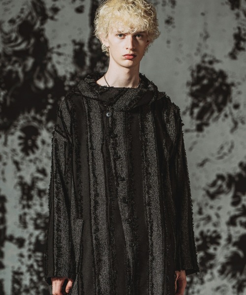 NO ID.（ノーアイディ）の「【NO ID.】Back Slit Hooded Coat / バックスリットフーデッドコート（その他アウター・メンズ・ブラック/アイボリー/その他23・ONE SIZE）」の7枚目の写真