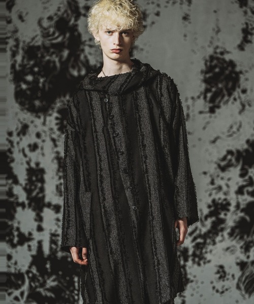 NO ID.（ノーアイディ）の「【NO ID.】Back Slit Hooded Coat / バックスリットフーデッドコート（その他アウター・メンズ・ブラック/アイボリー/その他23・ONE SIZE）」の10枚目の写真