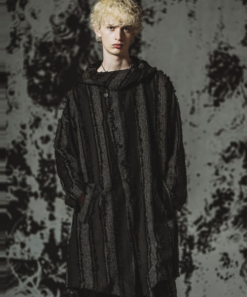 NO ID.（ノーアイディ）の「【NO ID.】Back Slit Hooded Coat / バックスリットフーデッドコート（その他アウター・メンズ・ブラック/アイボリー/その他23・ONE SIZE）」の9枚目の写真