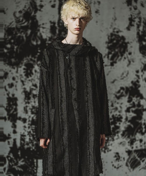 NO ID.（ノーアイディ）の「【NO ID.】Back Slit Hooded Coat / バックスリットフーデッドコート（その他アウター・メンズ・ブラック/アイボリー/その他23・ONE SIZE）」の16枚目の写真