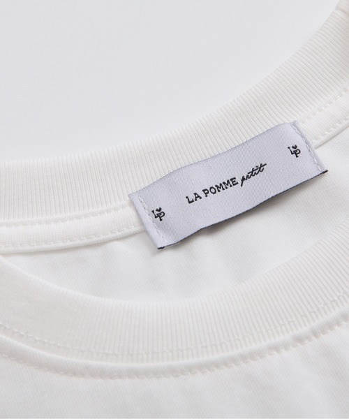 LA POMME petit(ラポミ・プチ)の「Signature Logo Embroidered T(Tシャツ/カットソー・レディース・ホワイト/ブラック/ピンク・FREE)」の5枚目の写真
