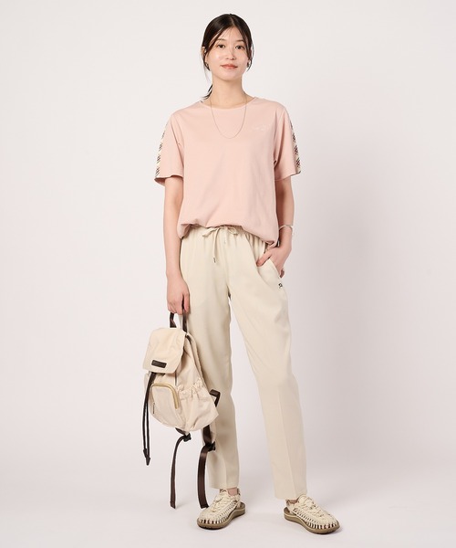 Arnold Palmer（アーノルドパーマー）の「パーマーチェック テープアクセント Aライン Tシャツ（Tシャツ/カットソー・レディース・ホワイト/ブラック/スモークピンク・L/M/S）」の6枚目の写真