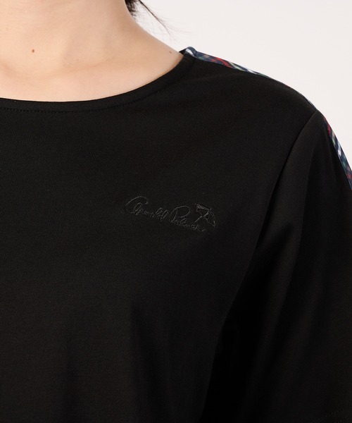 Arnold Palmer（アーノルドパーマー）の「パーマーチェック テープアクセント Aライン Tシャツ（Tシャツ/カットソー・レディース・ホワイト/ブラック/スモークピンク・L/M/S）」の11枚目の写真