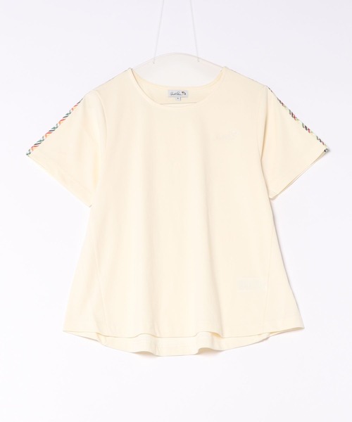 Arnold Palmer（アーノルドパーマー）の「パーマーチェック テープアクセント Aライン Tシャツ（Tシャツ/カットソー・レディース・ホワイト/ブラック/スモークピンク・L/M/S）」の14枚目の写真