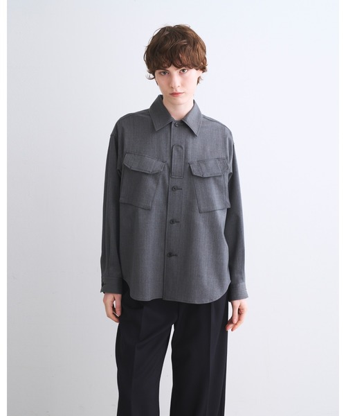 Traditional Weatherwear(トラディショナルウェザーウェア)の「SHIRT 204(Tシャツ/カットソー・レディース・トップグレー/ネイビー・XS/S)」の2枚目の写真