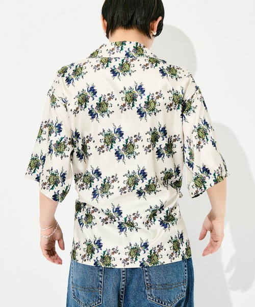 FUMIE TANAKA（フミエタナカ）の「[FUMIE=TANAKA/フミエタナカ]flower satin SH（シャツ/ブラウス・レディース・ホワイト/ブラック・36）」の20枚目の写真