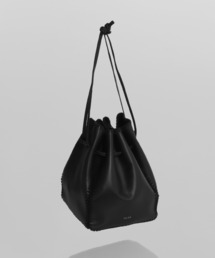 YArKA（ヤーカ）の「【YArKA/ヤーカ】real leather × knit embroidery drawstring 2way bag [kedd1] / レザー×ニット編2wayバッグ（ショルダーバッグ）」