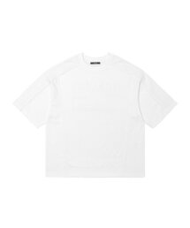 男性 切り替えライン ポリエステル 配色 トップス (O-WHITE) (HZ7ST10-33)